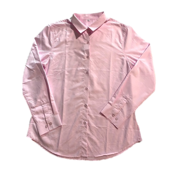NWT PINK BUTTON UP MEDIUM - Picture 2 of 4